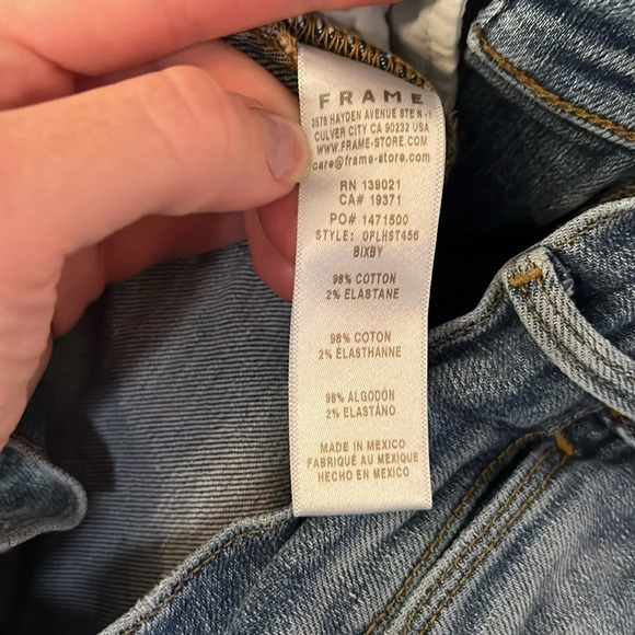 Frame Denim Light Wash Bixby Le High Straight Jeans, Women’s Size 24 - Picture 9 of 9